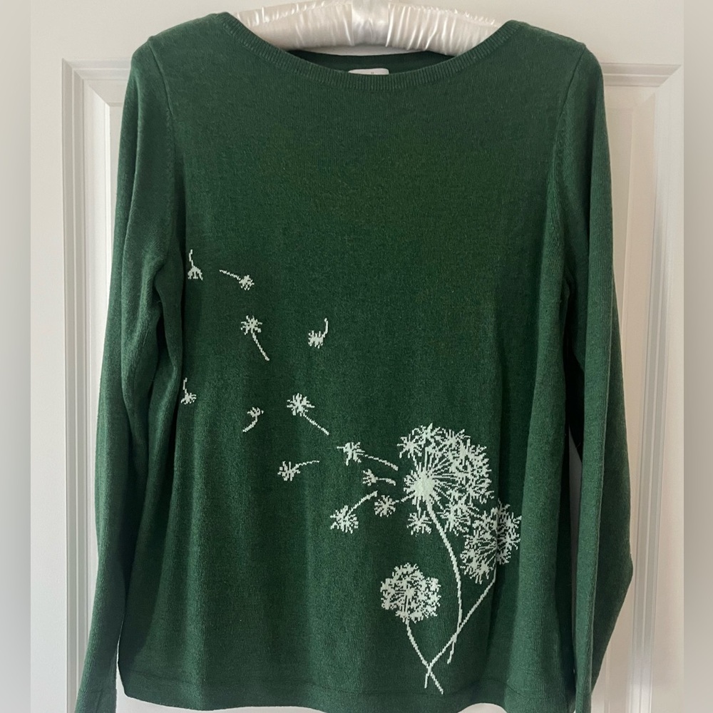 J. Jill Green Dandelion Sweater